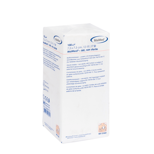 Mullkompressen 7.5x7.5 12-Fach Unst. 100 St MaiMed bei onfy.de kaufen 08888752