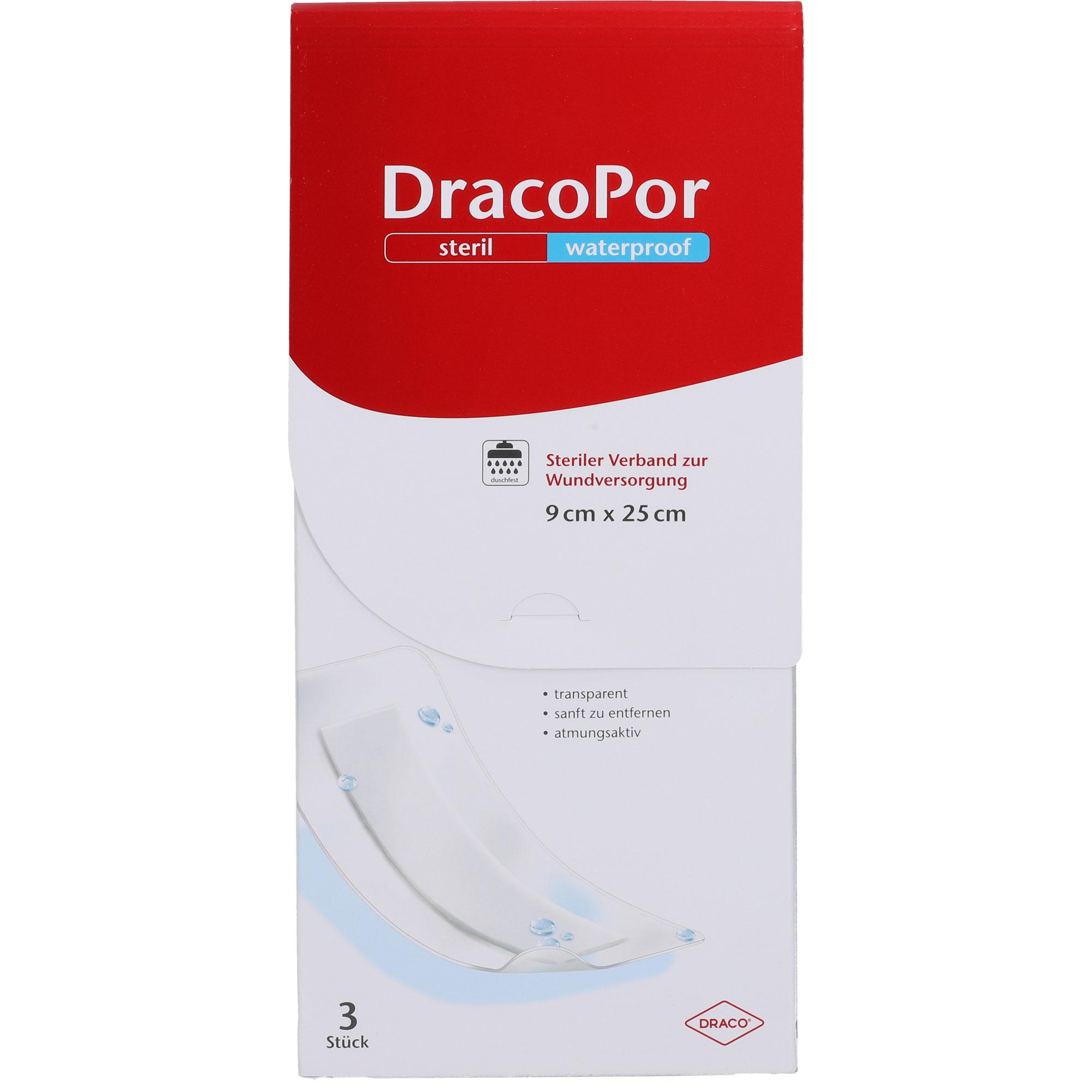Dracopor Waterproof Wundverband Steril 9cmx25cm
