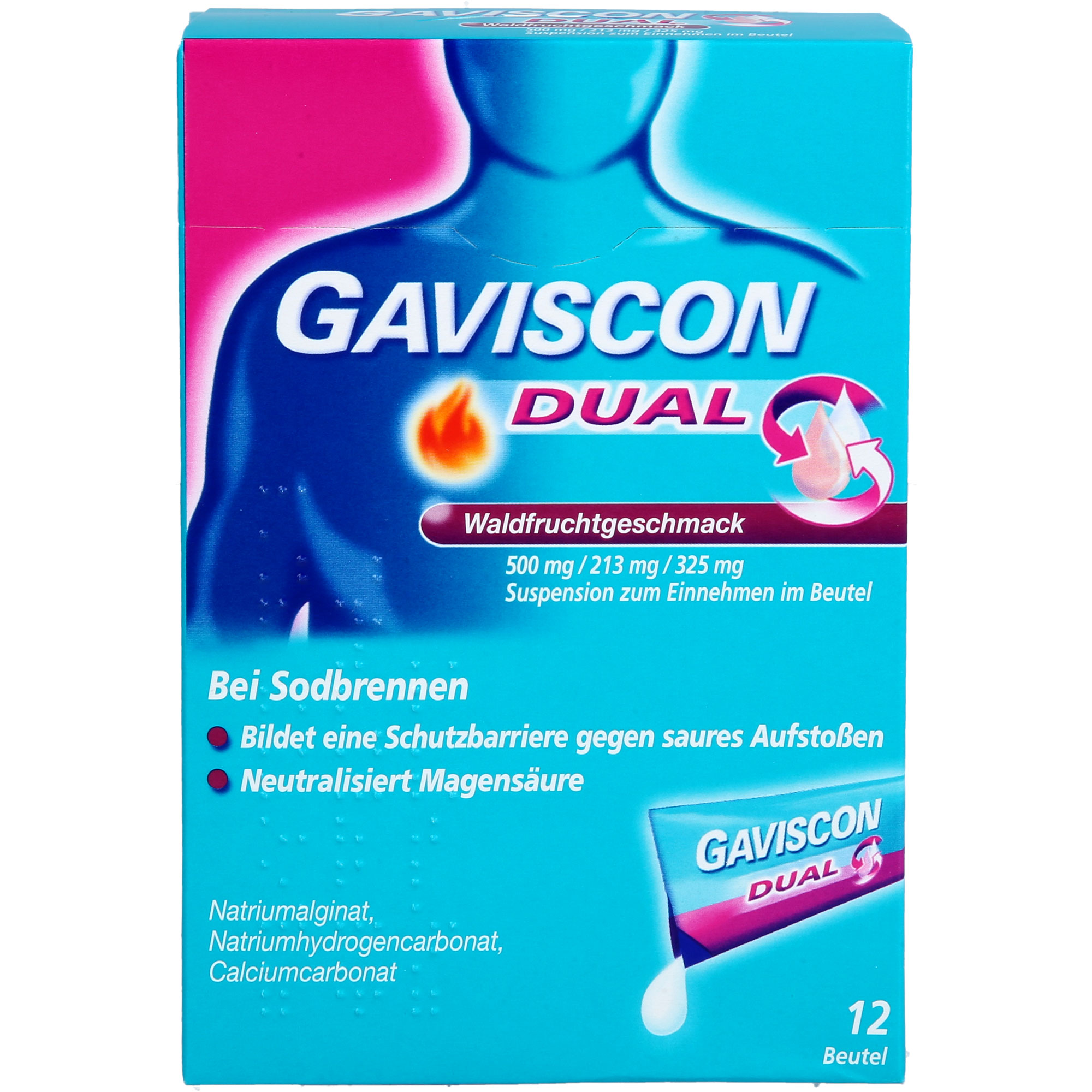 Gaviscon Dual Waldfrucht 500 mg/213 mg/325 mg null