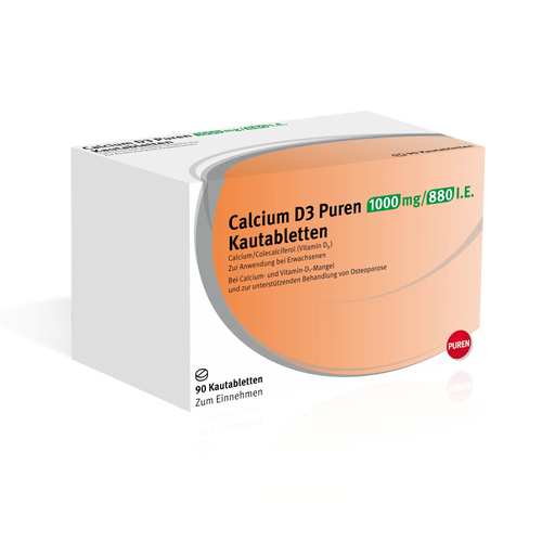 Calcium D3 Puren 1000 mg/880 I.e. Kautabletten 90 St PUREN Pharma bei onfy.de kaufen 11333408