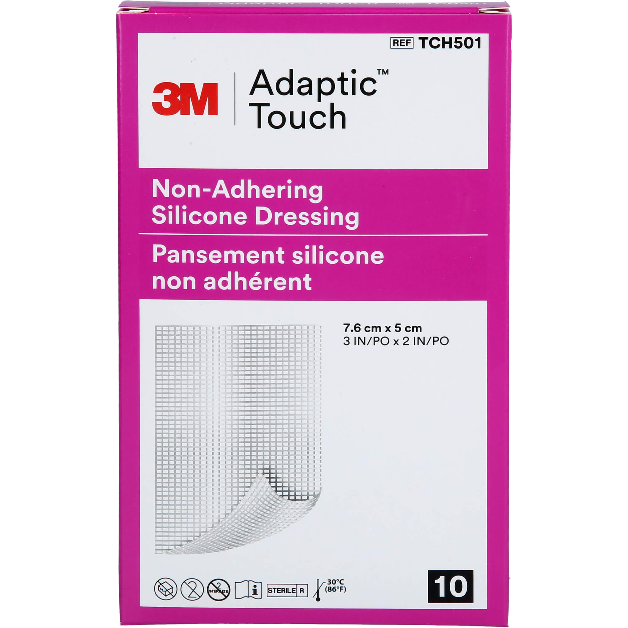 Adaptic Touch 5x7.6 cm Nichthaft.sil.wundauflage null