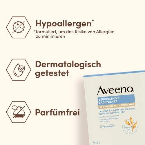 Aveeno Beruhigender Badezusatz 8x42 g Kenvue Germany GmbH (OTC) bei onfy.de kaufen 19342996