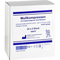 Mullkompressen Bw 8Fach Steril 7.5cmx7.5cm