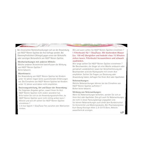 H&S Nieren-Spültee 20x2.0 g H&S Tee - Gesellschaft bei onfy.de kaufen 11213325