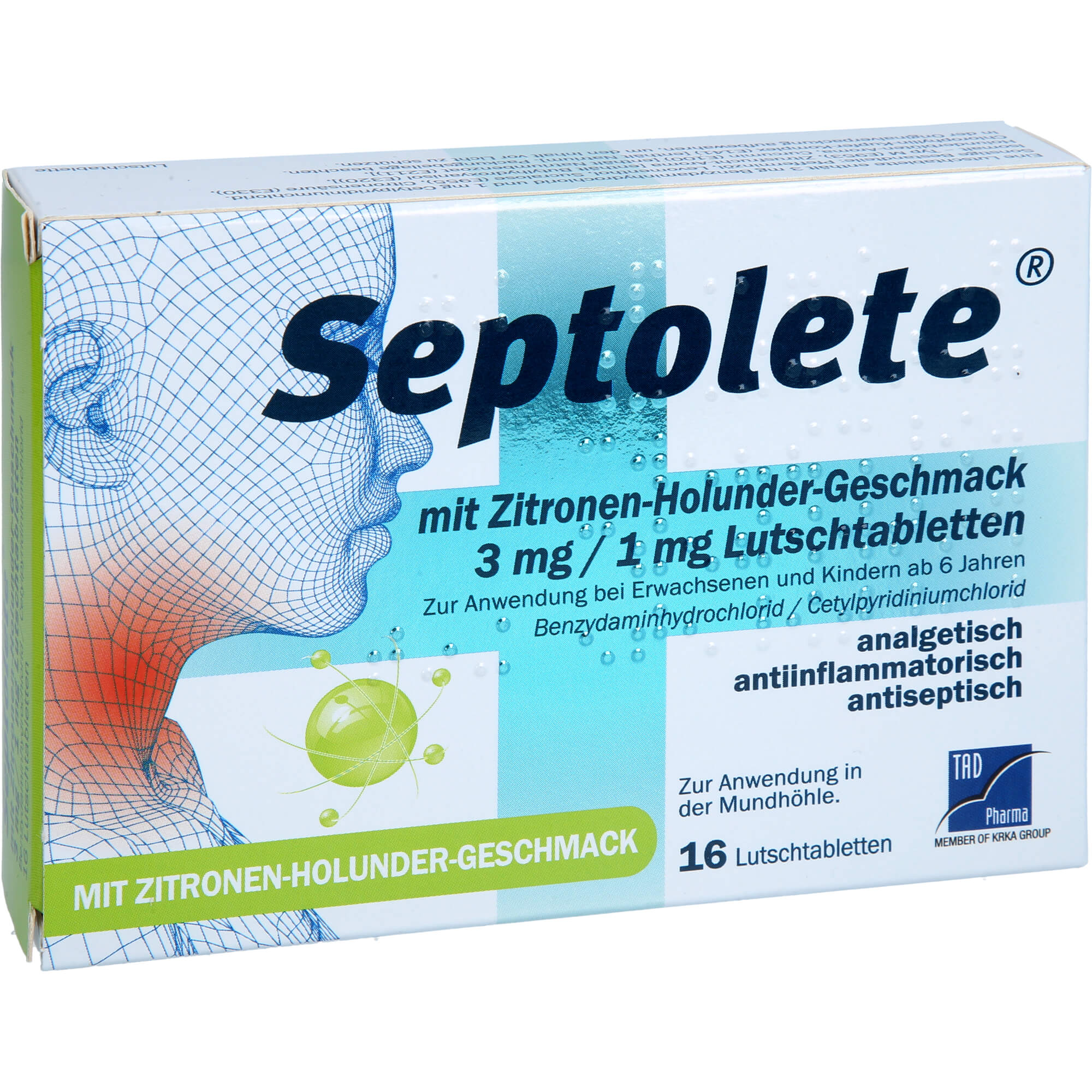 Septolete M. Zitronen-Holunder-Geschm. 3mg/1mg Lut 16 St TAD Pharma bei onfy.de kaufen 19104446