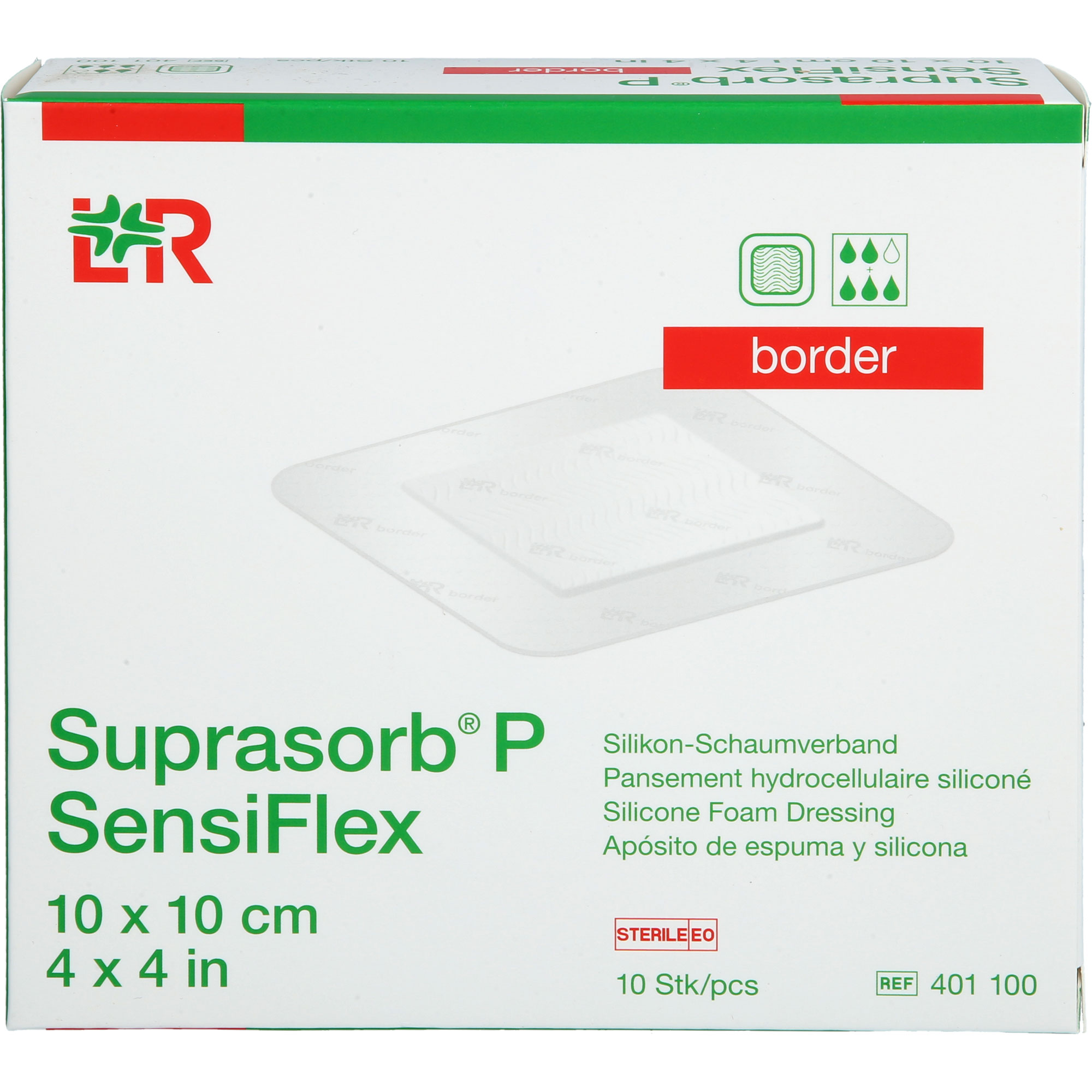 Suprasorb P Sensiflex Border 10x10 null