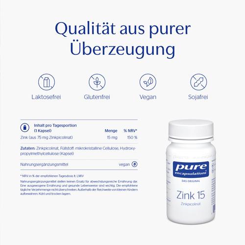 Pure Encapsulations Zink 15 Zinkpikolinat 30 St pro medico bei onfy.de kaufen 19433003
