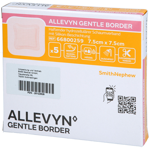 Allevyn Gentle Border 7.5x7.5 cm Schaumverb. 5 St BWB Medical bei onfy.de kaufen 20122828