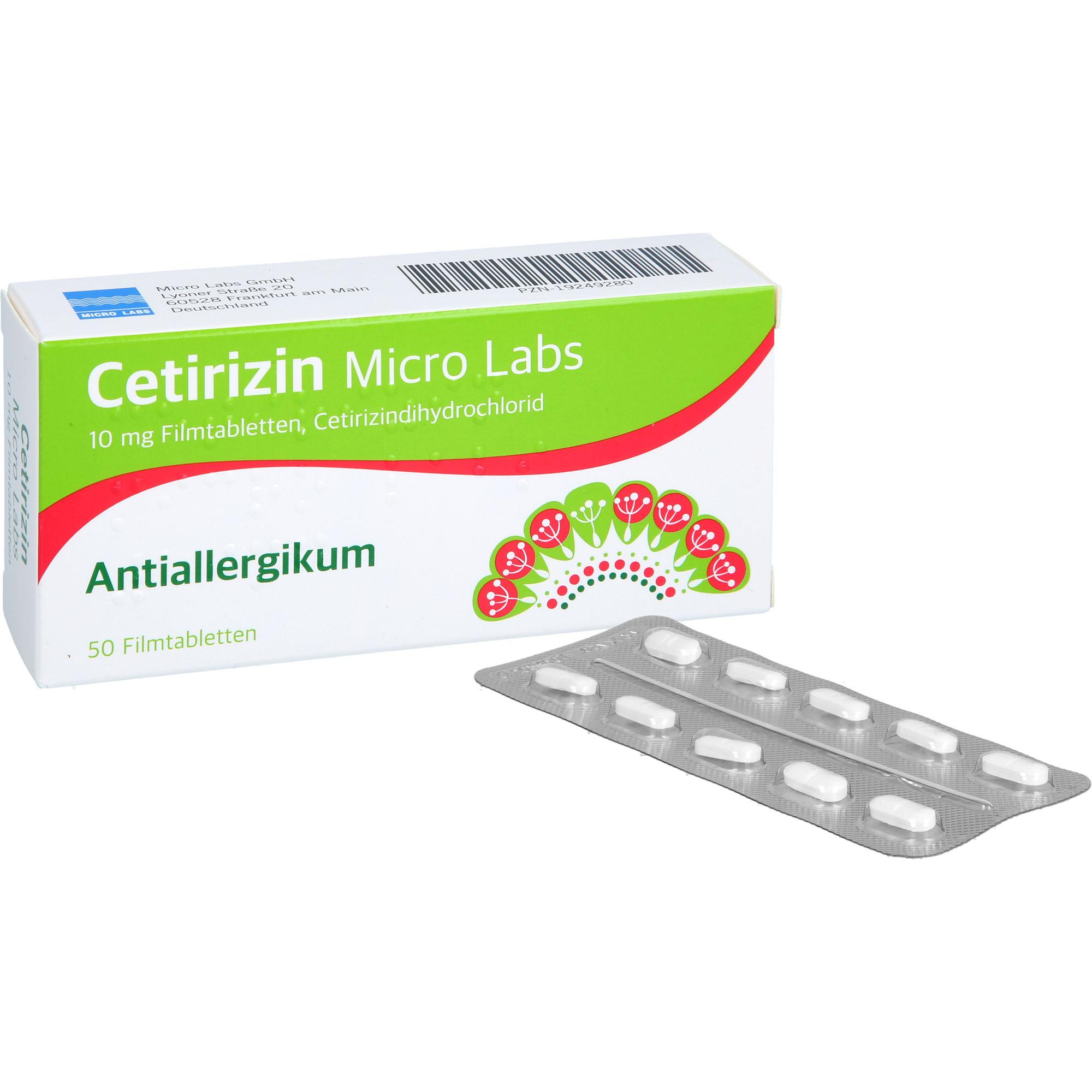 Cetirizin Micro Labs 10 mg Filmtabletten 50 St Micro Labs bei onfy.de kaufen 19249280