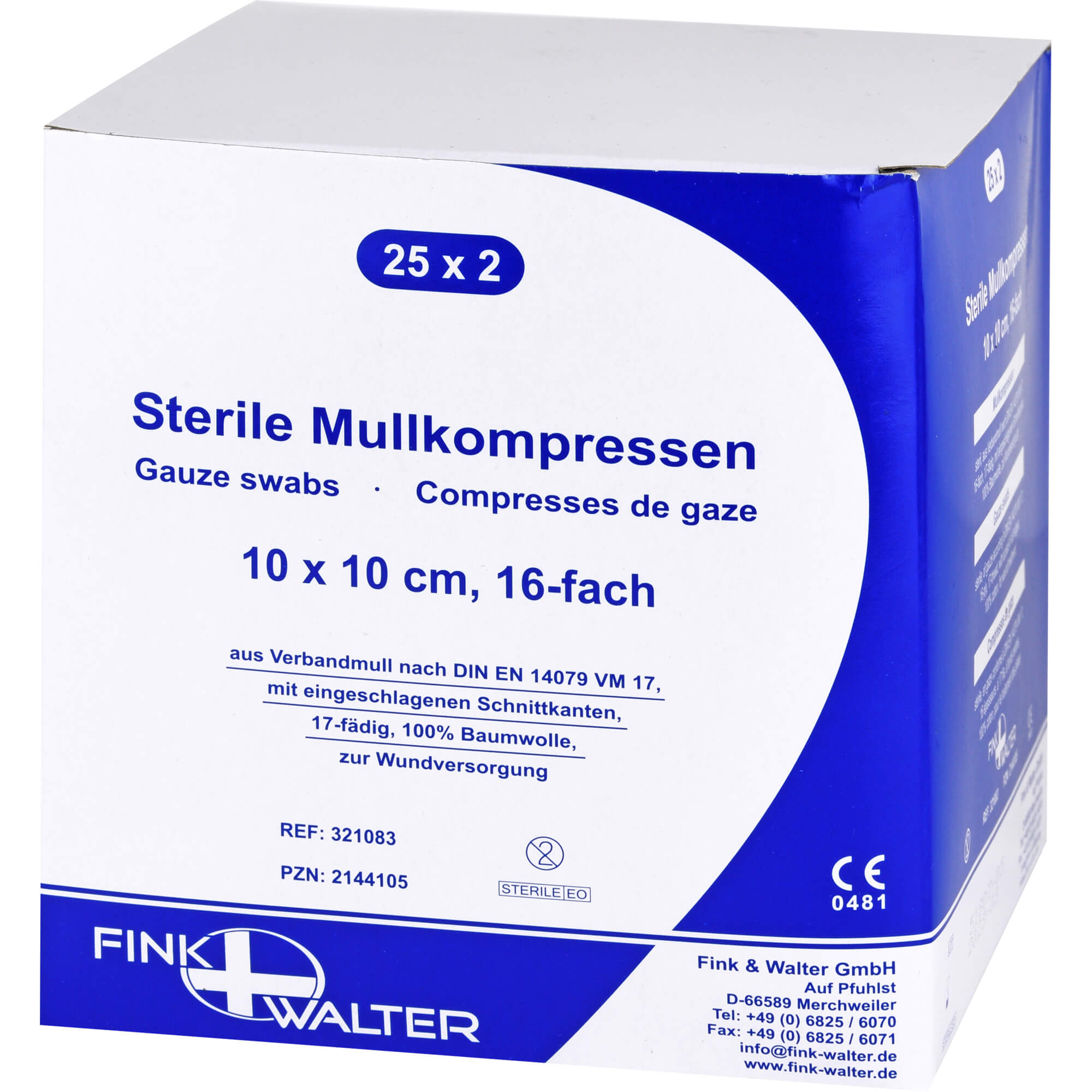 Mullkompressen 10x10cm Steril 16-Fach null