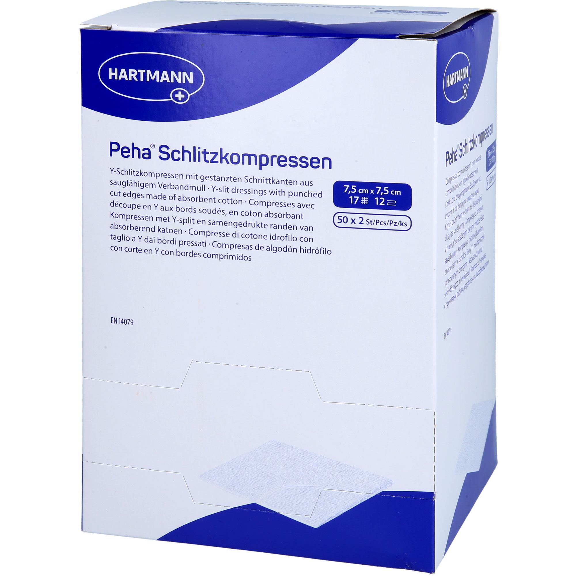 Peha Schlitzkompressen 7.5x7.5 cm Steril 50x2 St ToRa Pharma bei onfy.de kaufen 19401598