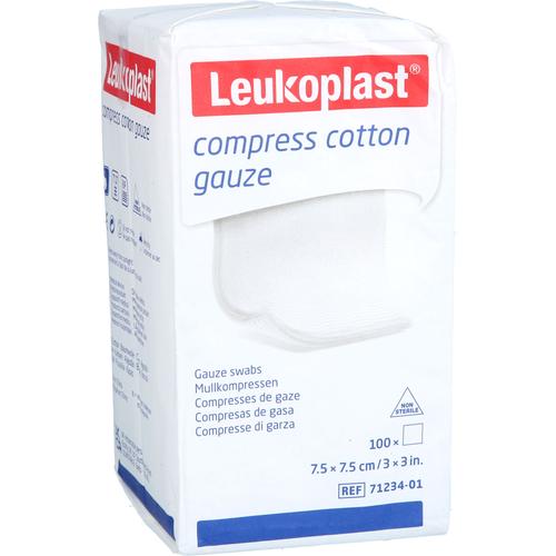 Leukoplast Compress Cotton Gauze Nst 7.5x7.5 8F 100 St BSN medical bei onfy.de kaufen 17207343