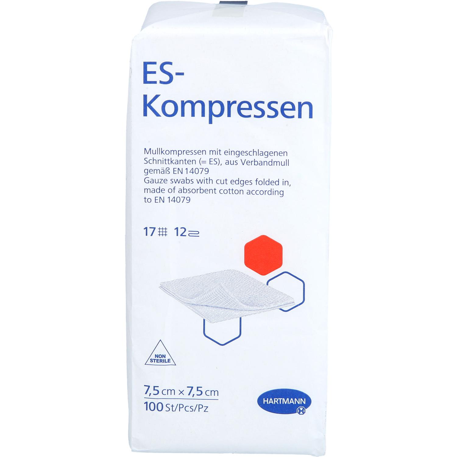 Es-Kompressen Unsteril 7.5x7.5 cm 12Fach 100 St Avitamed bei onfy.de kaufen 19469403