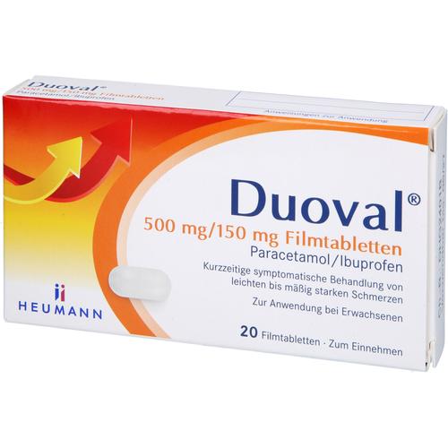 Duoval 500 mg /150 mg Filmtabletten 20 St HEUMANN PHARMA GmbH & Co. Generica bei onfy.de kaufen 19203131