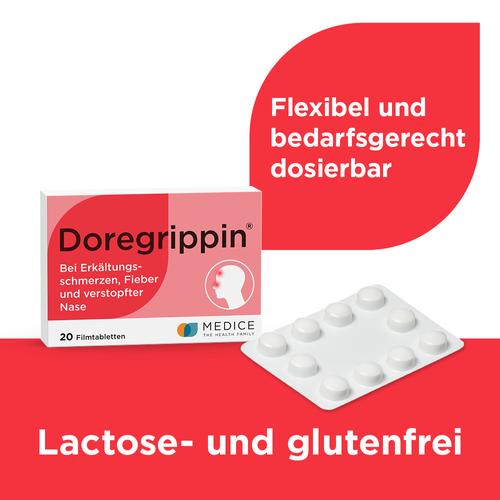 Doregrippin bei Erkältungsschmerzen & verstopfter Nase 20 St MEDICE Arzneimittel Pütter bei onfy.de kaufen 04587812
