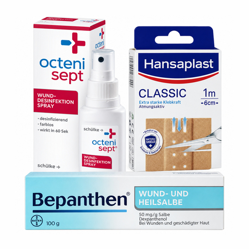 Wundversorgung: Octenisept + Bepanthen Wund- und Heilsalbe + Pflaster bei onfy.de kaufen 02091702194867