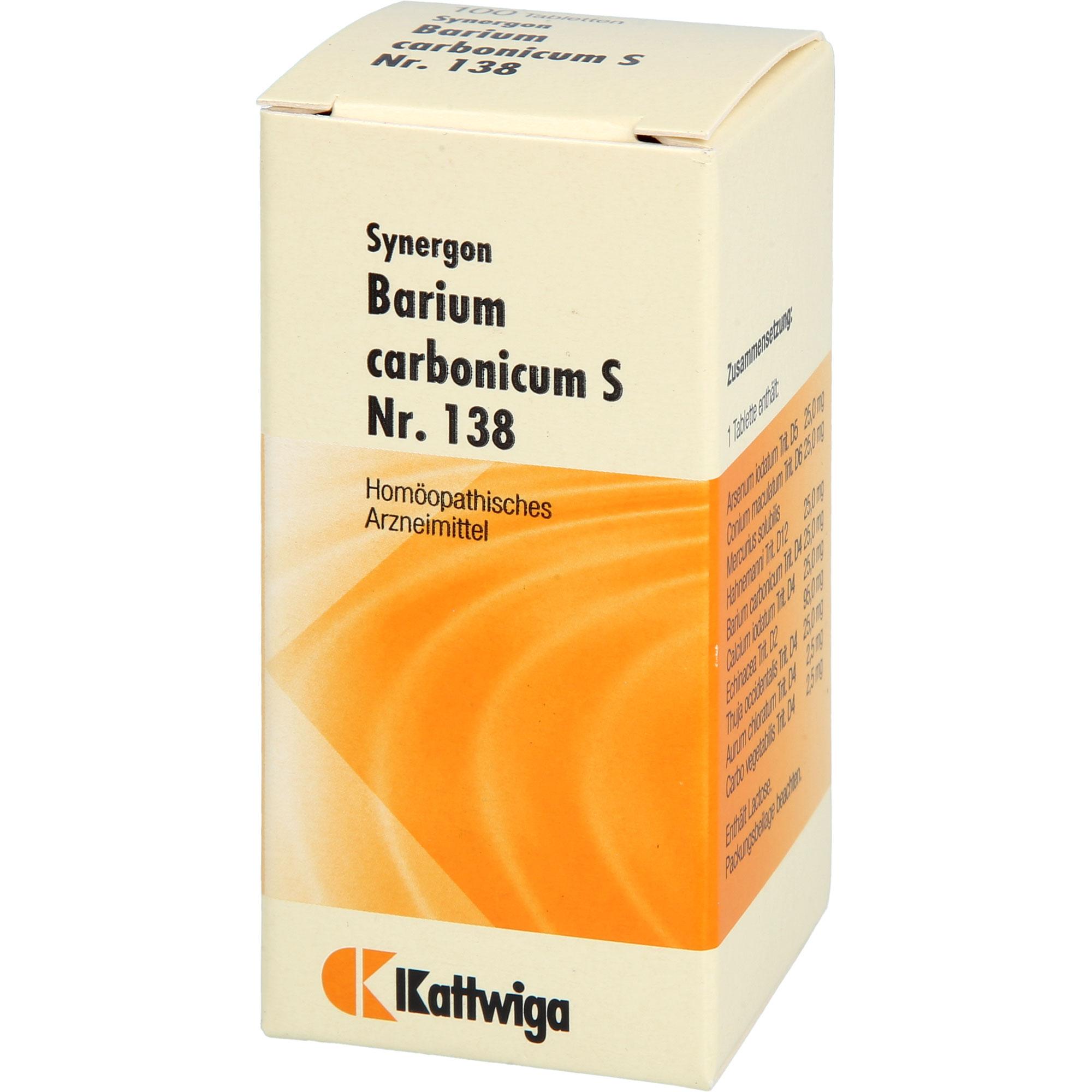 Synergon Barium Carbonicum S Nr. 138 100 St Kattwiga Arzneimittel bei onfy.de kaufen 18387382