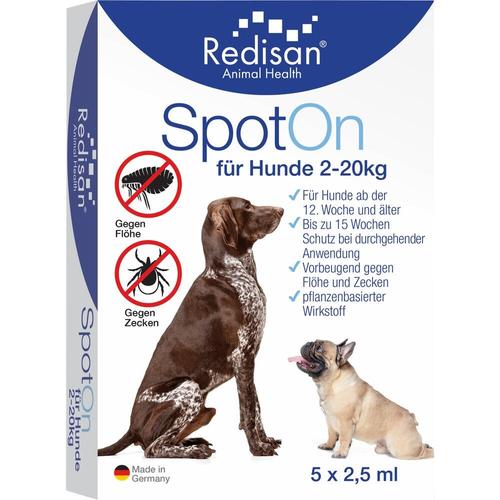 Redisan Spot On für Hunde - gegen Zecken und Flöhe 5x2.5 ml Evolsin medical UG (haftungsbeschränkt) bei onfy.de kaufen 18094409