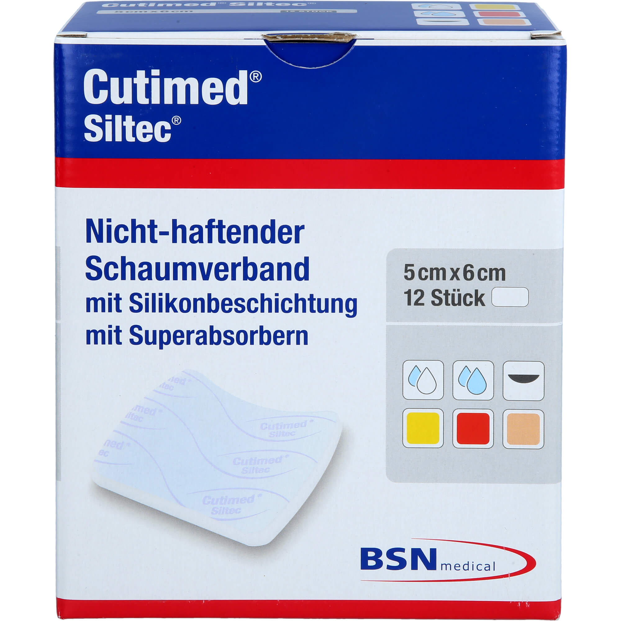 Cutimed Siltec Schaumverb.5x6 cm Nicht Haftend null