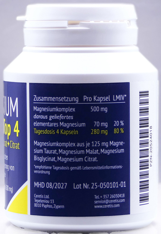 Magnesium Komplex Top 4 120 St CERETIS LIMITED bei onfy.de kaufen 20524018