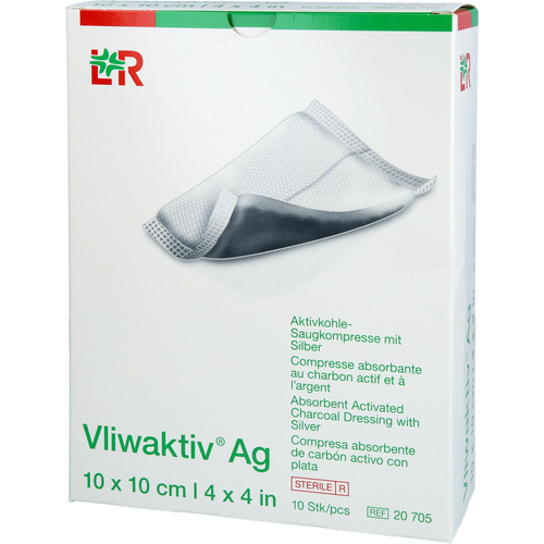 Vliwaktiv Ag Aktivkohle Saugkomp.m.silber 10x10 cm 10 St Docpharm bei onfy.de kaufen 19874925