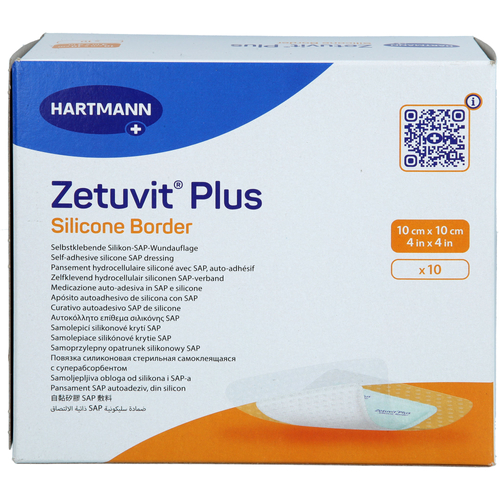 Zetuvit Plus Silicone Border Steril 10x10 cm 10 St Acti Medi bei onfy.de kaufen 20123868