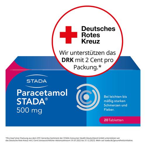 Paracetamol Stada 500mg Tabletten 20 St STADA Consumer Health Deutschland bei onfy.de kaufen 00423568