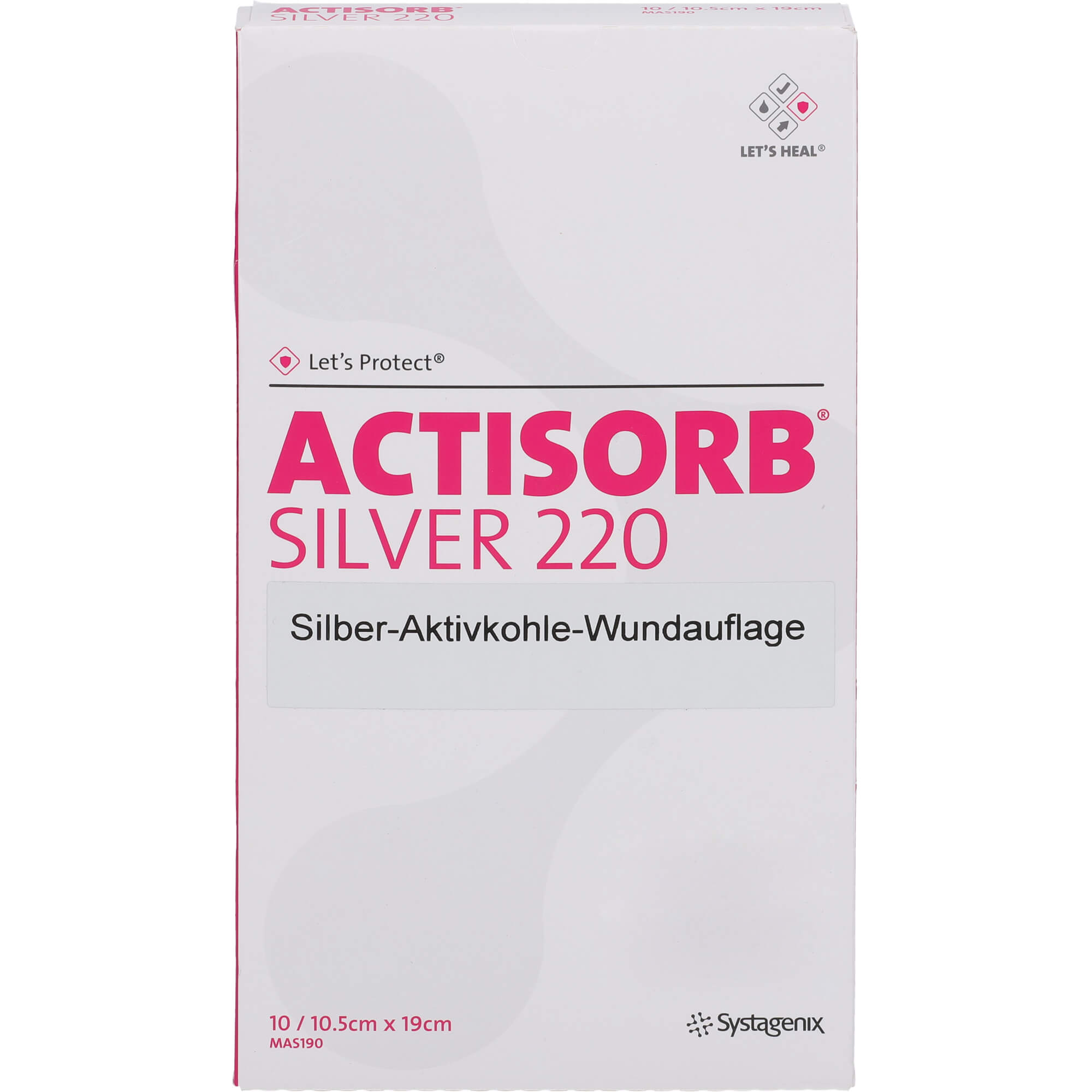 Actisorb 220 Silver 10.5x19 cm Steril Kompressen