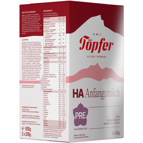 Töpfer Pre Ha Pulvernahrung 600 g TÖPFER bei onfy.de kaufen 18889474