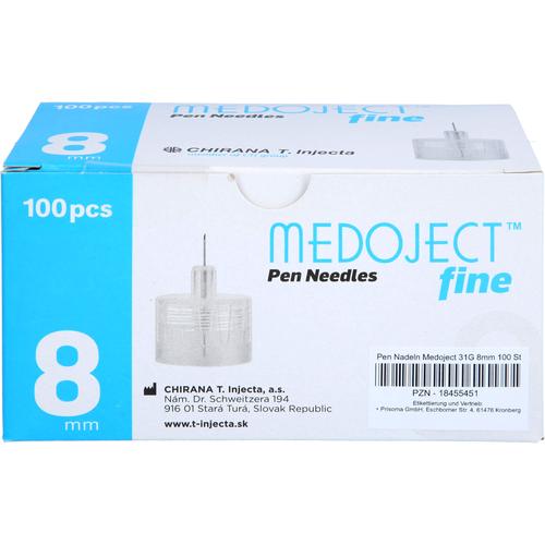 Pen Nadeln Medoject 31G 8Mm 100 St + Prisoma bei onfy.de kaufen 18455451