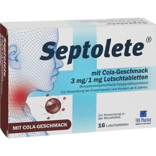 Septolete mit Cola-Geschmack 3 mg/1 mg Lut 16 St TAD Pharma bei onfy.de kaufen 20082425