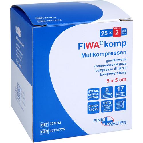 Mullkompressen 5x5cm Steril 8-Fach 25x2 St Fink & Walter bei onfy.de kaufen 02773775