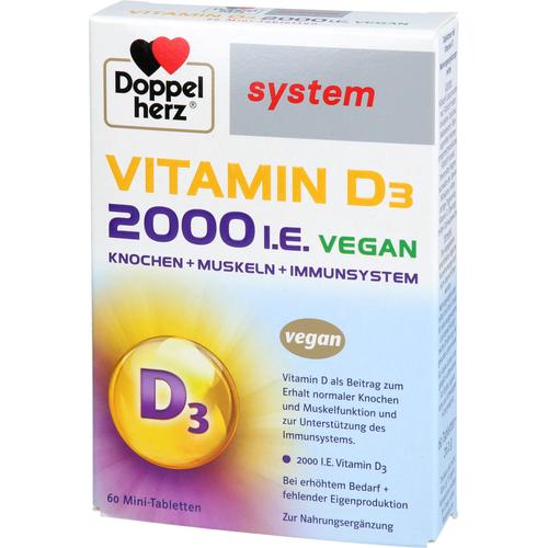 Doppelherz Vitamin D3 2000 I.e Vegan System 60 St Queisser Pharma bei onfy.de kaufen 19903414