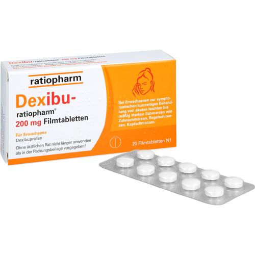 Dexibu-Ratiopharm 200 mg Filmtabletten 20 St ratiopharm bei onfy.de kaufen 19185114