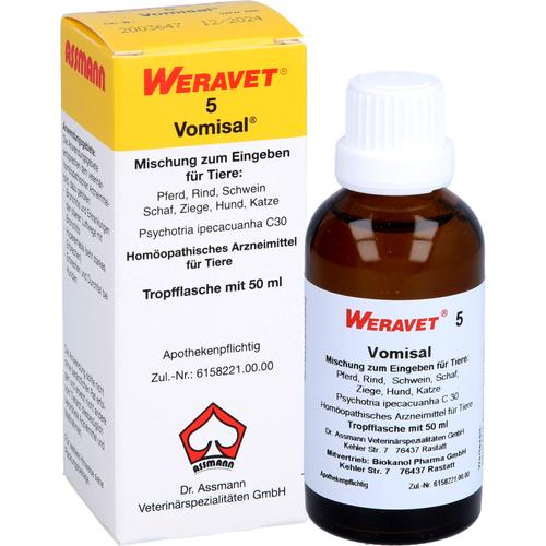 Vomisal 5 Vet 50 ml Biokanol Pharma Gmbh bei onfy.de kaufen 01958343