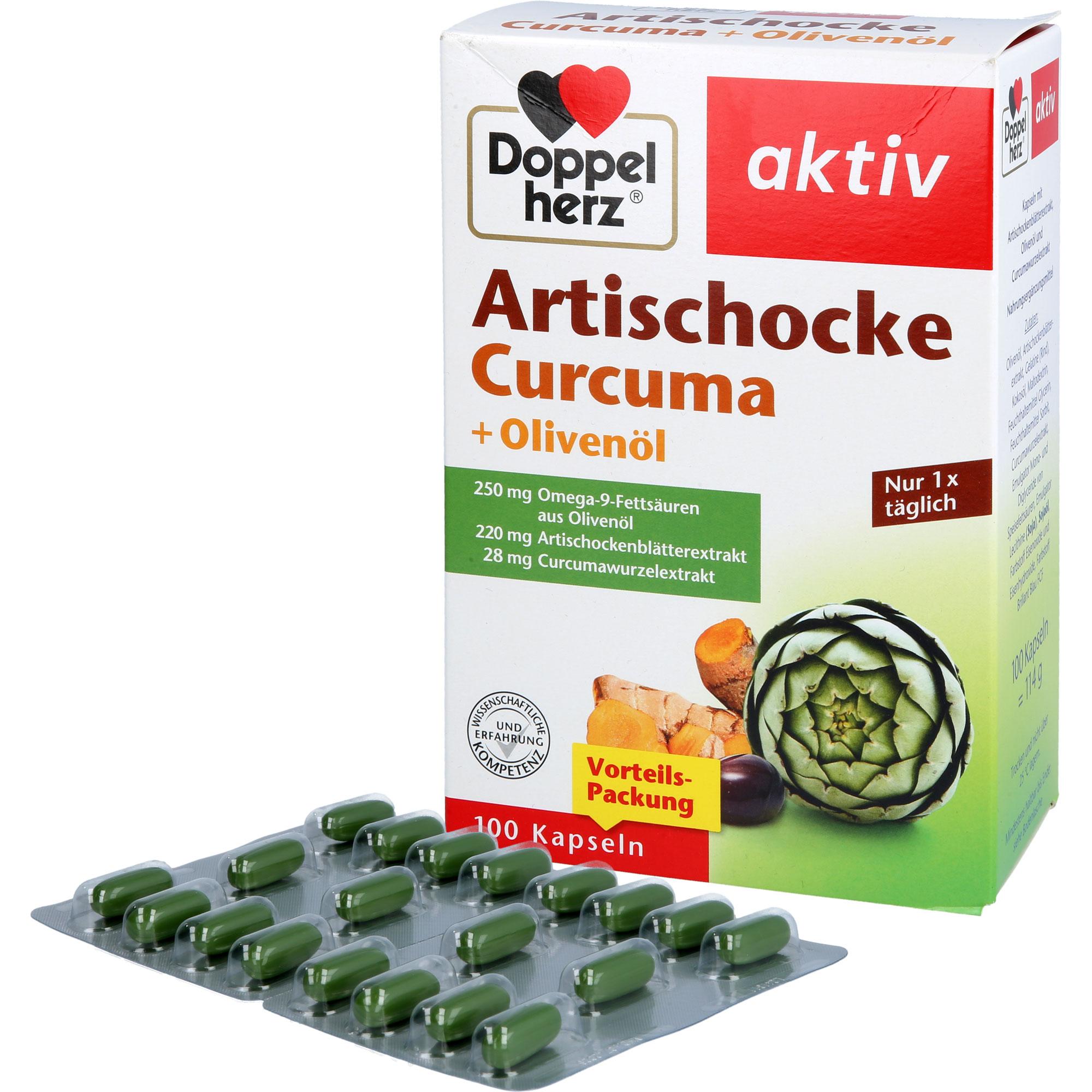 Doppelherz Artischocke Curcuma+olivenöl 100 St Queisser Pharma bei onfy.de kaufen 19289351
