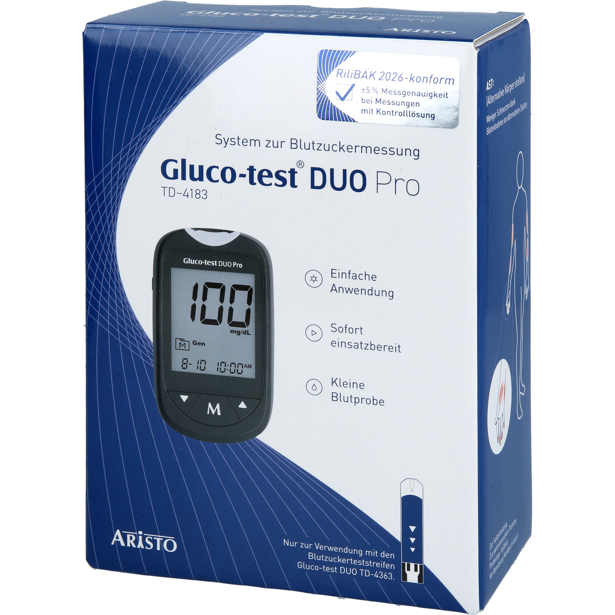 Gluco-Test Duo pro Set mg/Dl 1 St Aristo Pharma bei onfy.de kaufen 19782175