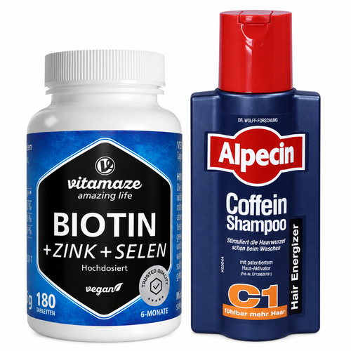 Haare: 6 Monate Biotin & Zink + Coffein-Shampoo bei onfy.de kaufen 02070691079256
