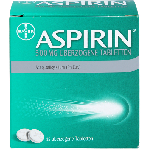 Aspirin 500 mg Überzogene Tabletten 12 St Bayer Vital bei onfy.de kaufen 20285648