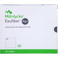 Exufiber Ag+ 10x10 cm Gelbild.faserverb.m.silber null