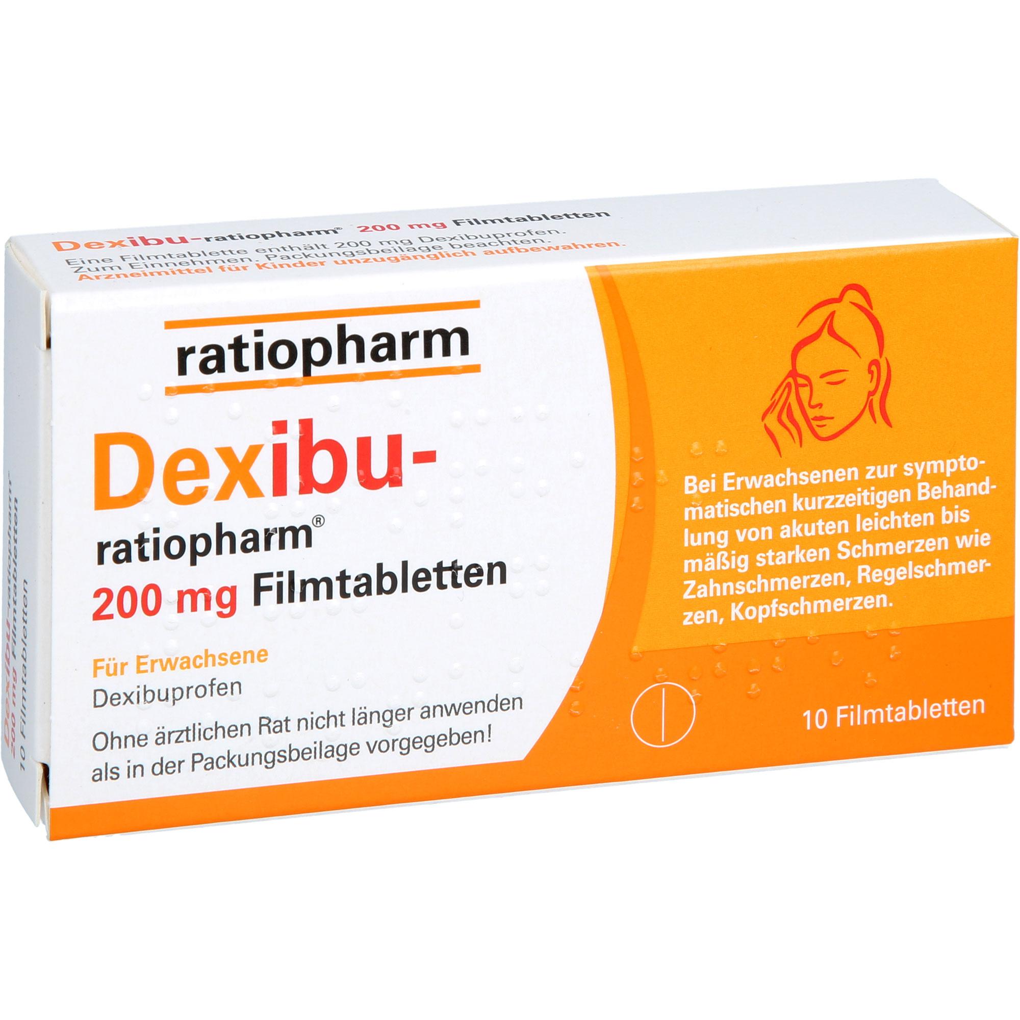 Dexibu-Ratiopharm 200 mg Filmtabletten 10 St ratiopharm bei onfy.de kaufen 19185108