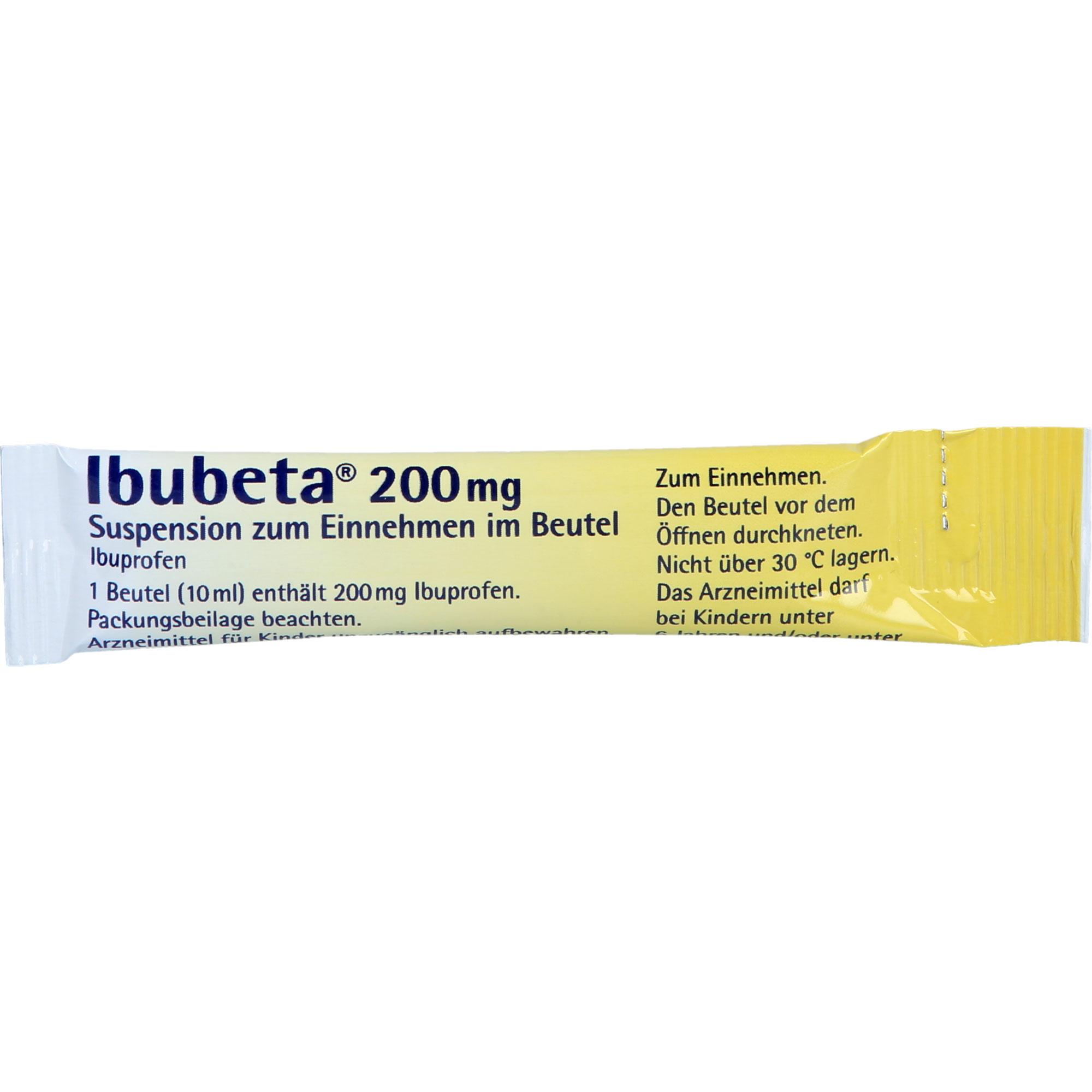 Ibubeta 200 mg Suspension Zum Einnehmen Im Beutel 20 St betapharm Arzneimittel bei onfy.de kaufen 19382754