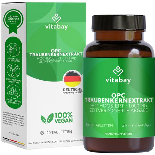 Opc-Traubenkernextrakt 1000 mg Hochdosiert + Vegan 120 St Vitabay CV bei onfy.de kaufen 19198134