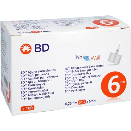 Bd Pen-Nadeln Thin Wall 0.25 31G X 6Mm 100 St + Prisoma bei onfy.de kaufen 19854905
