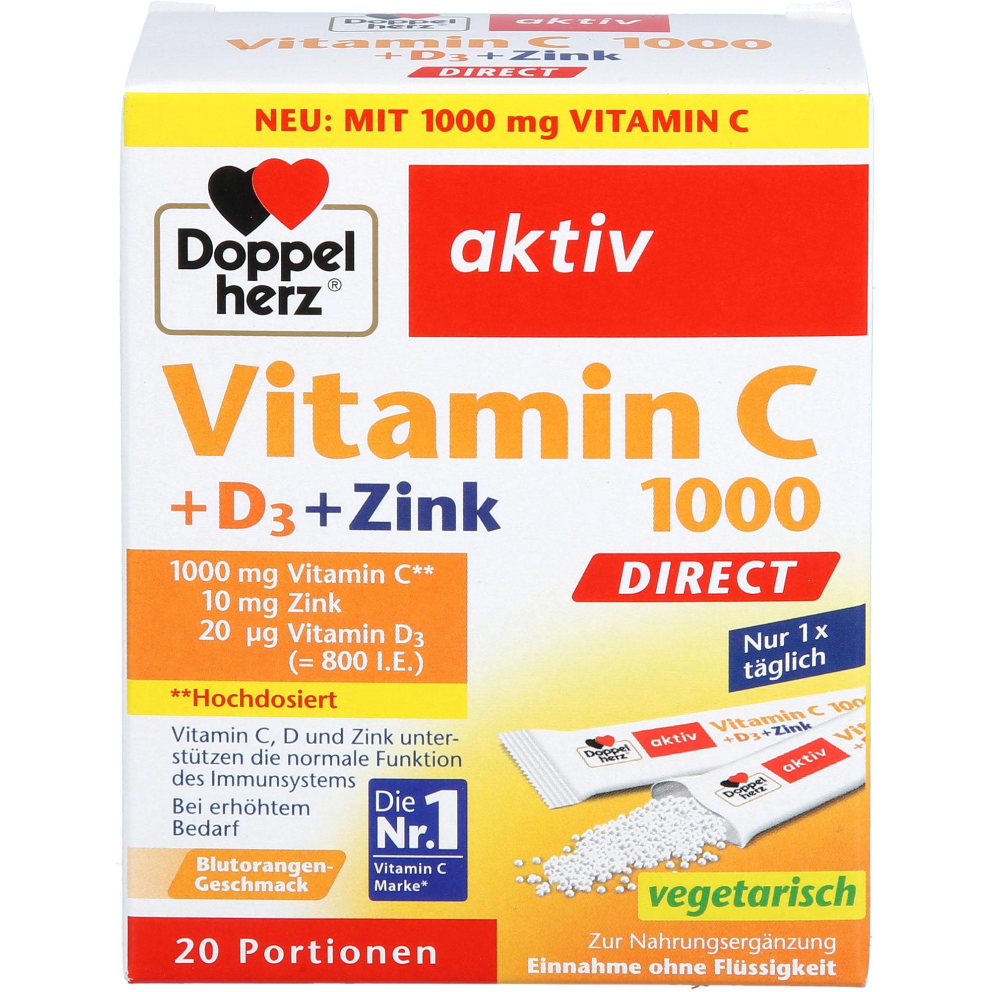 Doppelherz Vitamin C 1000+d3+zink Direct null
