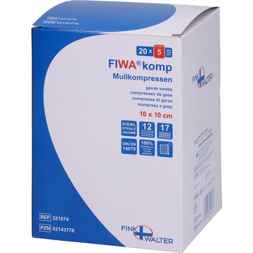 Mullkompressen 10x10cm Steril 12-Fach 20x5 St Fink & Walter bei onfy.de kaufen 02143778