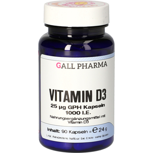Vitamin D3 25 Ug Gph Kapseln 90 St Hecht-Pharma bei onfy.de kaufen 04722492