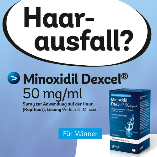 Minoxidil Dexcel 50 mg/ml Spray Z.anw.a.d.kopfhaut 3x60 ml Dexcel Pharma bei onfy.de kaufen 18892424