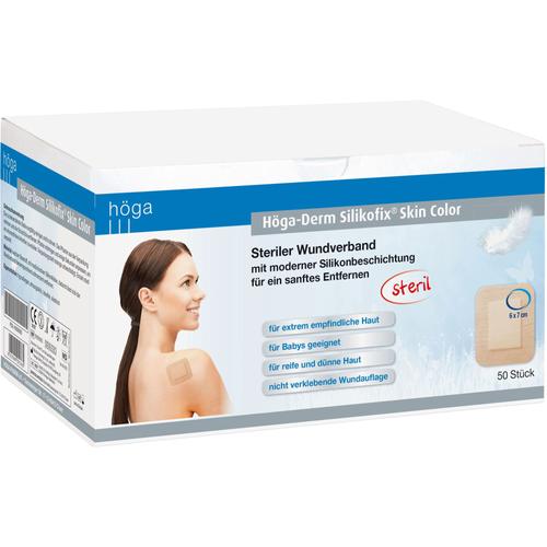 Höga-Derm Silikofix Skin Color Sterilerwund. 6x7cm 50 St Höga-Pharm bei onfy.de kaufen 16856565