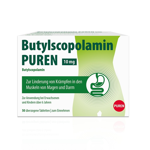 Butylscopolamin Puren 10 mg Überzogene Tabletten 50 St PUREN Pharma bei onfy.de kaufen 17606563